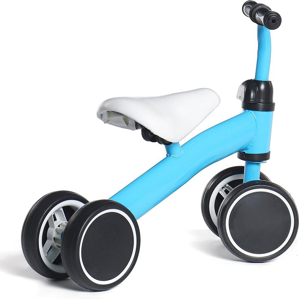 Bicicleta fara pedale pentru copii, Zola®, 4 roti spuma EVA, inaltime 42 cm, diametru roti 12.5 cm, albastra Bicicleta fara pedale pentru copii, Zola®, 4 roti spuma EVA, inaltime 42 cm, diametru roti 12.5 cm, albastra